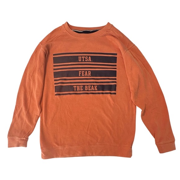 PINK Victoria's Secret Tops - Pink Victoria's Secret UTSA Fear the Beak Orange Sweatshirt Women's Oversized XS
